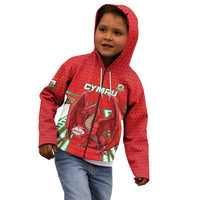 Wales Rugby Custom Kid Hoodie Dragon Scales Style - Wonder Print Shop