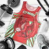 Wales Rugby Custom Men Tank Top Dragon Scales Style - Wonder Print Shop