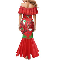 Wales Rugby Custom Mermaid Dress Dragon Scales Style - Wonder Print Shop