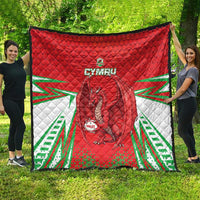 Wales Rugby Custom Quilt Dragon Scales Style - Wonder Print Shop