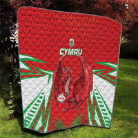 Wales Rugby Custom Quilt Dragon Scales Style - Wonder Print Shop