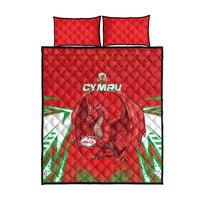 Wales Rugby Custom Quilt Bed Set Dragon Scales Style - Wonder Print Shop