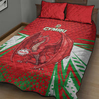 Wales Rugby Custom Quilt Bed Set Dragon Scales Style - Wonder Print Shop