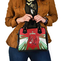 Wales Rugby Custom Shoulder Handbag Dragon Scales Style - Wonder Print Shop