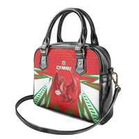 Wales Rugby Custom Shoulder Handbag Dragon Scales Style - Wonder Print Shop
