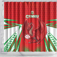Wales Rugby Custom Shower Curtain Dragon Scales Style - Wonder Print Shop