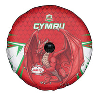 Wales Rugby Custom Spare Tire Cover Dragon Scales Style - Wonder Print Shop
