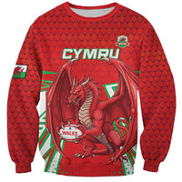 Wales Rugby Custom Sweatshirt Dragon Scales Style - Wonder Print Shop