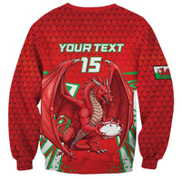 Wales Rugby Custom Sweatshirt Dragon Scales Style - Wonder Print Shop