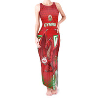 Wales Rugby Custom Tank Maxi Dress Dragon Scales Style - Wonder Print Shop
