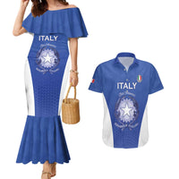 Italy Rugby Custom Couples Matching Mermaid Dress and Hawaiian Shirt Go Gli Azzurri - Wonder Print Shop
