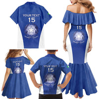 Italy Rugby Custom Family Matching Mermaid Dress and Hawaiian Shirt Go Gli Azzurri - Wonder Print Shop