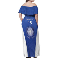 Italy Rugby Custom Family Matching Off Shoulder Maxi Dress and Hawaiian Shirt Go Gli Azzurri - Wonder Print Shop