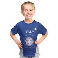 Italy Rugby Custom Kid T Shirt Go Gli Azzurri - Wonder Print Shop
