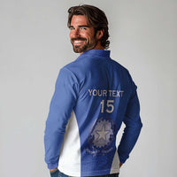 Italy Rugby Custom Long Sleeve Polo Shirt Go Gli Azzurri - Wonder Print Shop