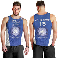Italy Rugby Custom Men Tank Top Go Gli Azzurri - Wonder Print Shop