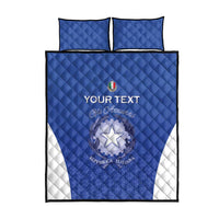 Italy Rugby Custom Quilt Bed Set Go Gli Azzurri - Wonder Print Shop