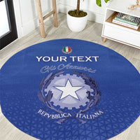 Italy Rugby Custom Round Carpet Go Gli Azzurri - Wonder Print Shop