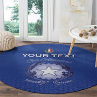 Italy Rugby Custom Round Carpet Go Gli Azzurri - Wonder Print Shop