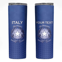 Italy Rugby Custom Skinny Tumbler Go Gli Azzurri - Wonder Print Shop