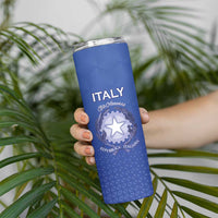 Italy Rugby Custom Skinny Tumbler Go Gli Azzurri - Wonder Print Shop