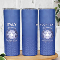 Italy Rugby Custom Skinny Tumbler Go Gli Azzurri - Wonder Print Shop