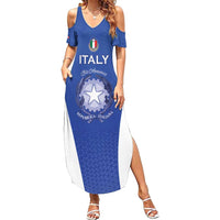 Italy Rugby Custom Summer Maxi Dress Go Gli Azzurri - Wonder Print Shop