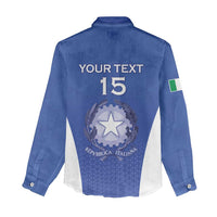 Italy Rugby Custom Women Casual Shirt Go Gli Azzurri - Wonder Print Shop