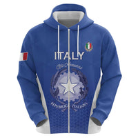 Italy Rugby Custom Zip Hoodie Go Gli Azzurri - Wonder Print Shop