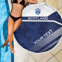 Scotland Rugby Custom Beach Blanket Come On Thistle - Wonder Print Shop