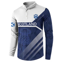 Scotland Rugby Custom Button Sweatshirt Come On Thistle - Wonder Print Shop