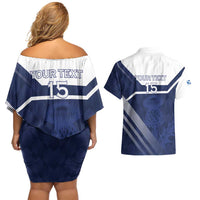 Scotland Rugby Custom Couples Matching Off Shoulder Short Dress and Hawaiian Shirt Come On Thistle - Wonder Print Shop