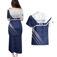 Scotland Rugby Custom Couples Matching Puletasi and Hawaiian Shirt Come On Thistle - Wonder Print Shop