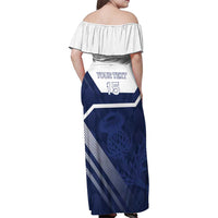 Scotland Rugby Custom Family Matching Off Shoulder Maxi Dress and Hawaiian Shirt Come On Thistle - Wonder Print Shop