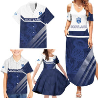 Scotland Rugby Custom Family Matching Summer Maxi Dress and Hawaiian Shirt Come On Thistle - Wonder Print Shop