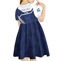 Scotland Rugby Custom Kid Short Sleeve Dress Come On Thistle - Wonder Print Shop