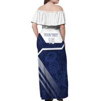 Scotland Rugby Custom Off Shoulder Maxi Dress Come On Thistle - Wonder Print Shop