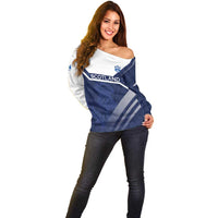 Scotland Rugby Custom Off Shoulder Sweater Come On Thistle - Wonder Print Shop