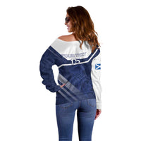 Scotland Rugby Custom Off Shoulder Sweater Come On Thistle - Wonder Print Shop