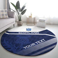 Scotland Rugby Custom Round Carpet Come On Thistle - Wonder Print Shop