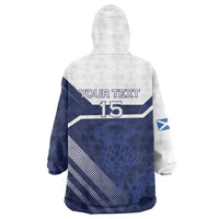 Scotland Rugby Custom Wearable Blanket Hoodie Come On Thistle - Wonder Print Shop