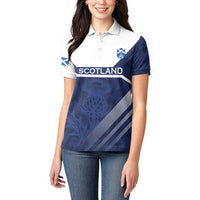 Scotland Rugby Custom Women Polo Shirt Come On Thistle - Wonder Print Shop