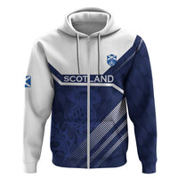 Scotland Rugby Custom Zip Hoodie Come On Thistle - Wonder Print Shop