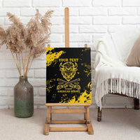 Personalized Bison Buffalo Soldiers Canvas Wall Art American Heroes - Black Grunge Style - Wonder Print Shop