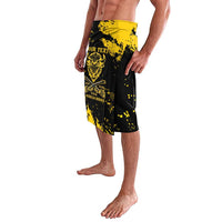 Personalized Bison Buffalo Soldiers Lavalava American Heroes - Black Grunge Style - Wonder Print Shop