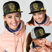 Bison Buffalo Soldiers Mesh Trucker Cap American Heroes - Black Grunge Style - Wonder Print Shop