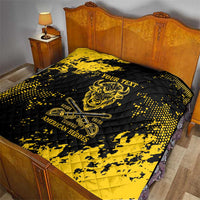 Personalized Bison Buffalo Soldiers Quilt American Heroes - Black Grunge Style - Wonder Print Shop
