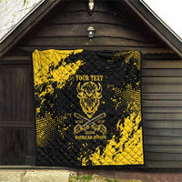 Personalized Bison Buffalo Soldiers Quilt American Heroes - Black Grunge Style - Wonder Print Shop