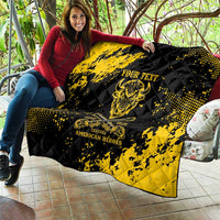 Personalized Bison Buffalo Soldiers Quilt American Heroes - Black Grunge Style - Wonder Print Shop