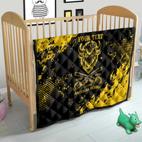Personalized Bison Buffalo Soldiers Quilt American Heroes - Black Grunge Style - Wonder Print Shop